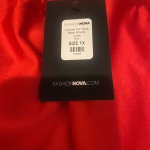 Red Fashion Nova Biker Short